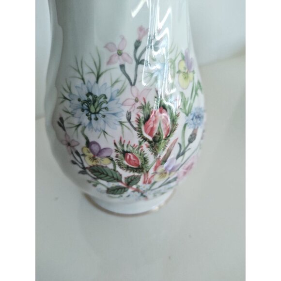 Aynsley Bone China Vase 6" - Wild Tudor Floral Pattern - Picture 8 of 10